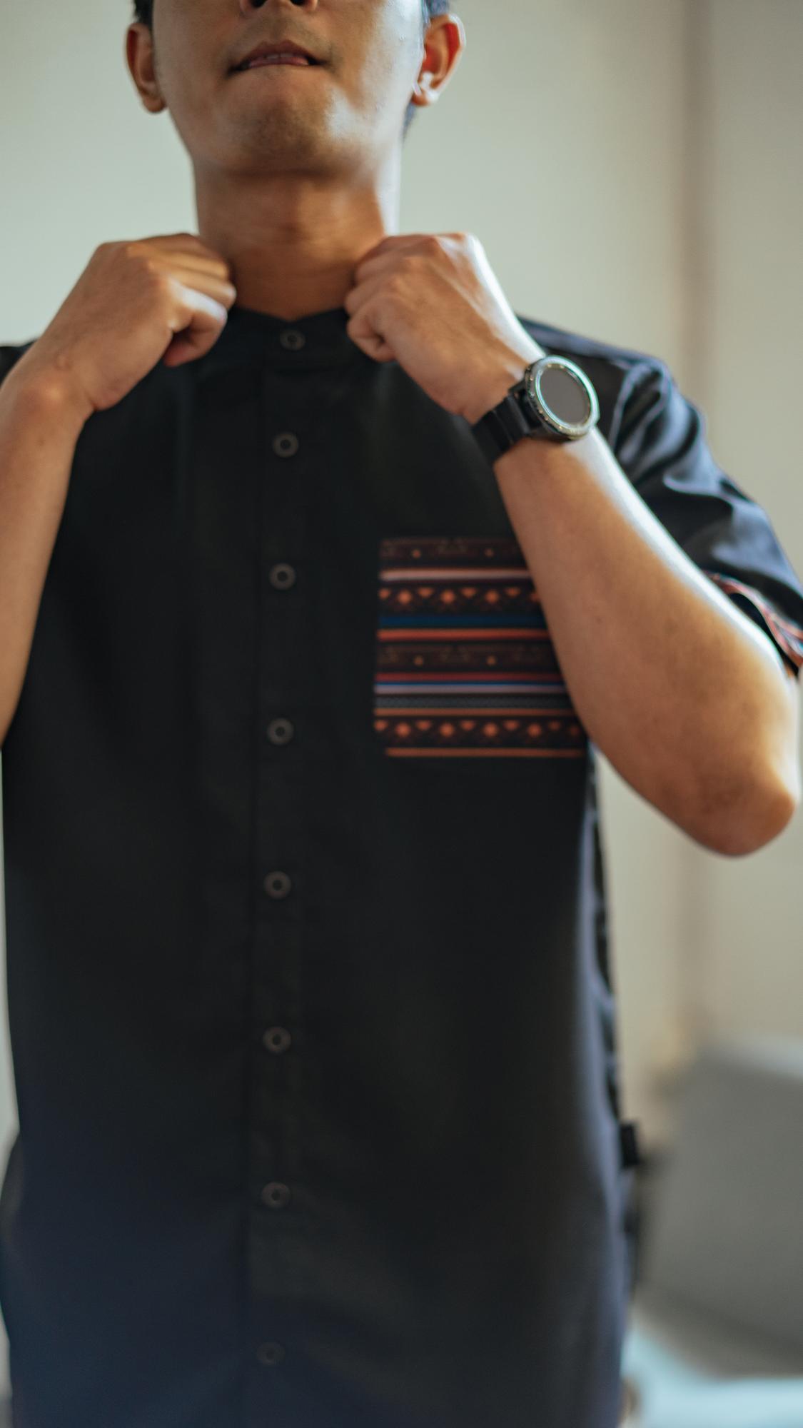 branded shirt embroidery on collar